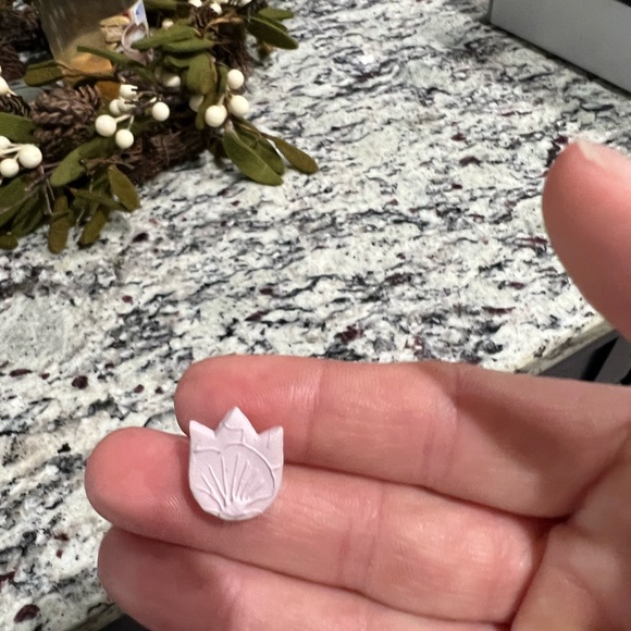 ♥️Clay flower earrings handmade - Picture 3 of 4